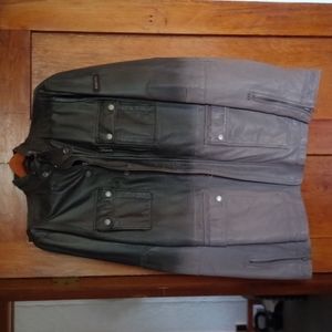 Very Rare Diesel Leather Jacket In Gray Fade.  Like New